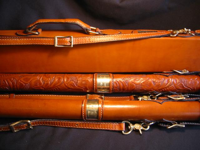 custom leather fly rod cases